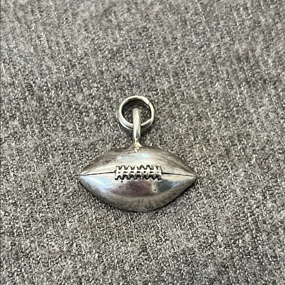 Sterling Football Charm